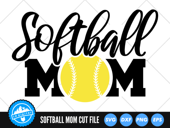 Softball Mom Graphics for Crafts & Blogs
